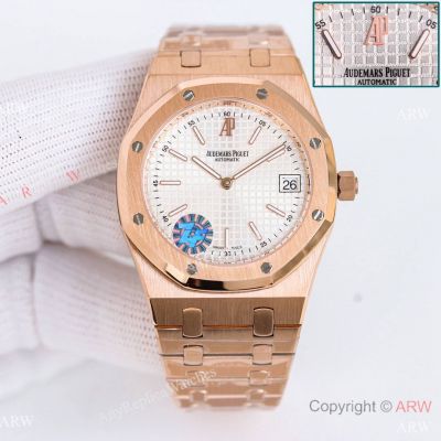ZF Swiss Copy Audemars Piguet Royal Oak Jumbo in 39mm Rose Gold with White Dial
